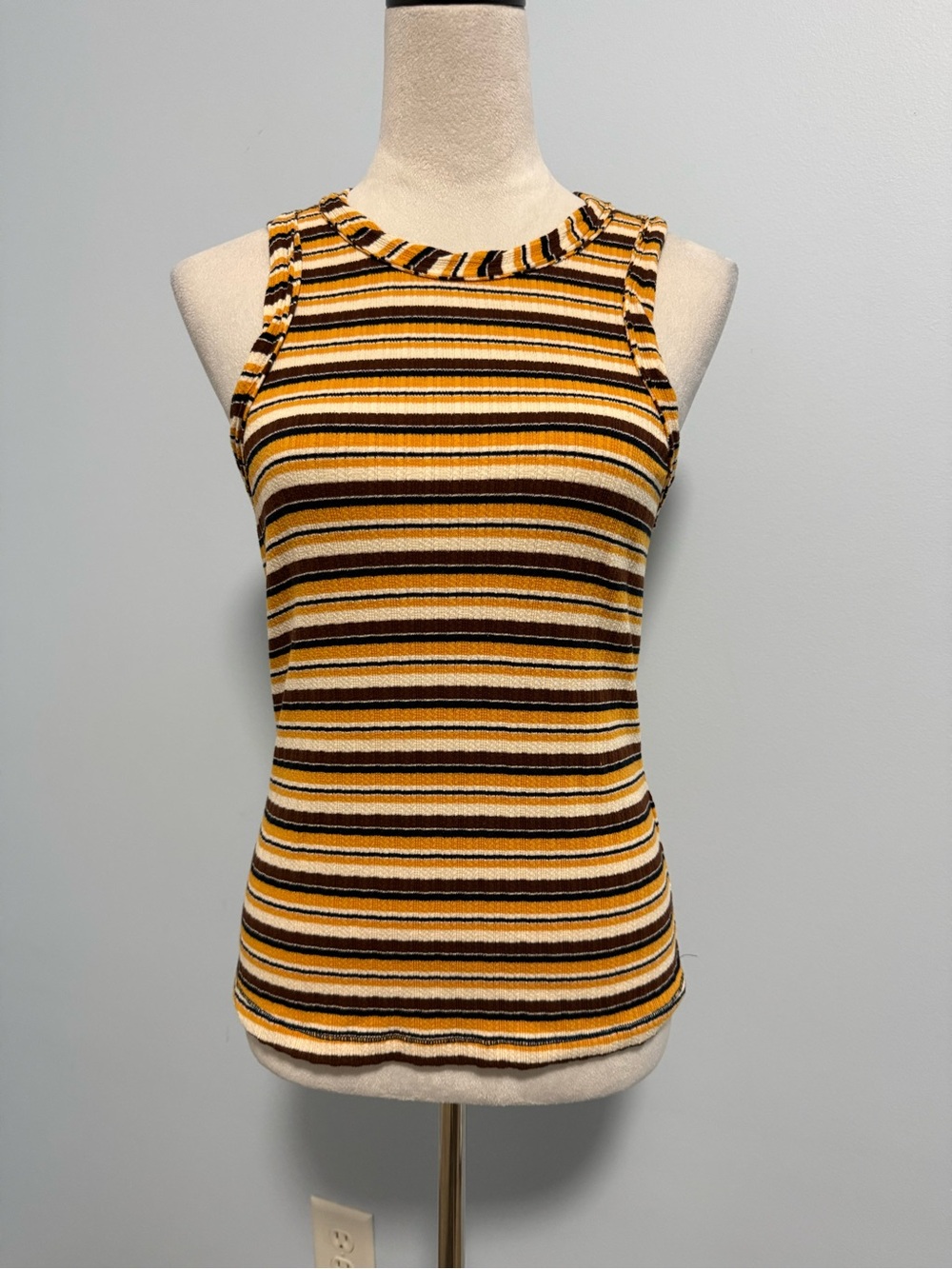 Anthropologie Pilcro Striped Ribbed Tank Top Size Small